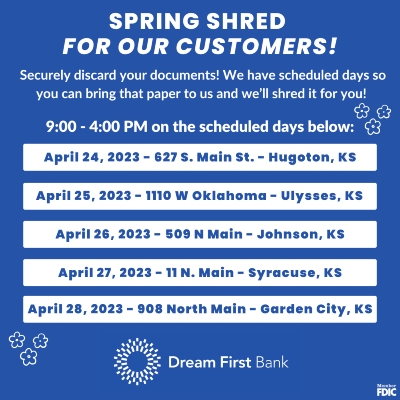 Time for Spring Cleaning with DFB's Spring Shred Event